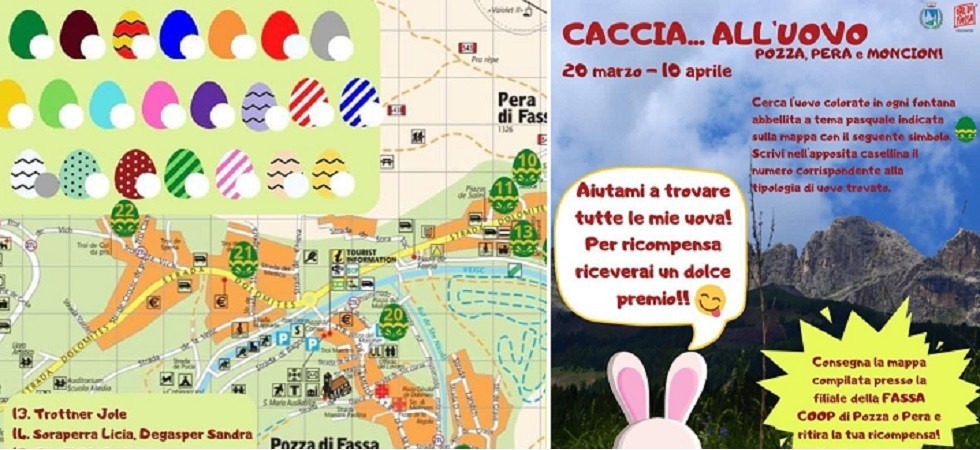 Il Trentino è in zona rossa ma in val di Fassa c'è la caccia alle uova di Pasqua